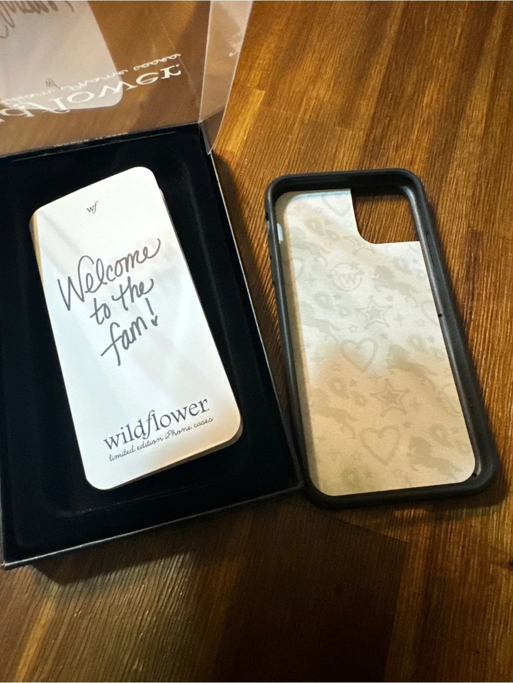 Wildflower iPhone 11 Case in Tan with Brown Horse & Heart Print
